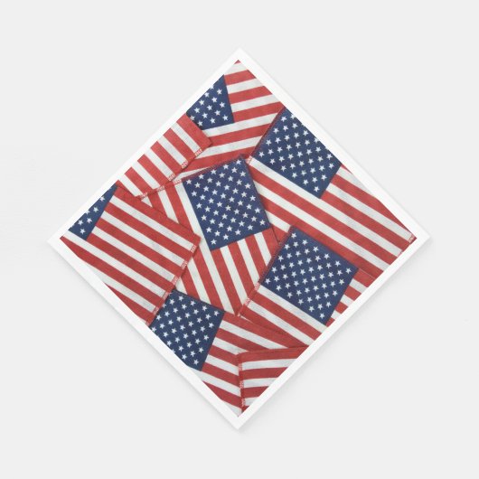 Amerikanische Flaggen am 4. Juli Serviette (Ecke)