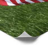 Amerikanische Flaggen auf Gräbern amerikanischer V Poster (Ecke)