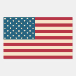 Amerikanische Flaggen-Aufkleber Rechteckiger Aufkleber
