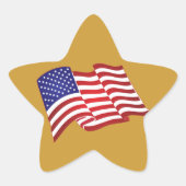 Amerikanische Flaggen-Aufkleber Stern-Aufkleber (Vorderseite)