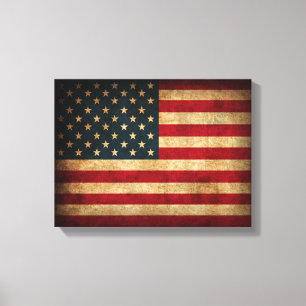 Amerikanische Flaggen-beunruhigte Leinwand