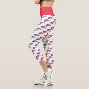 Amerikanische Flaggen Capri Leggings