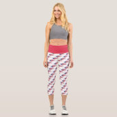 Amerikanische Flaggen Capri Leggings (Vorderseite)