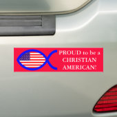 Amerikanische Flaggen-christliches Fisch-Symbol Autoaufkleber (Auf Auto)