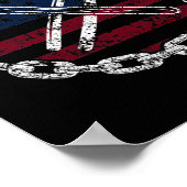 Amerikanische Flaggen-Eisenbahner und -werkzeuge Poster (Ecke)