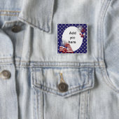 Amerikanische Flaggen-Foto-Rahmen Button (Beispiel)