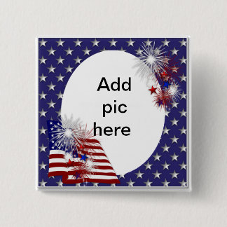 Amerikanische Flaggen-Foto-Rahmen Button