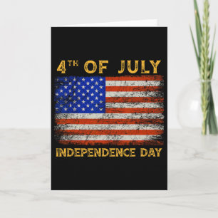 Amerikanische Flaggen Frohes 4. Juli Unabhängigkei Karte