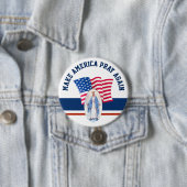 Amerikanische Flaggen-gesegnete Jungfrau Mary Button (Beispiel)