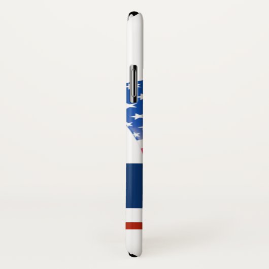 Amerikanische Flaggen-gesegnete Jungfrau Mary Case-Mate iPhone Hülle (Hinten/Rechts)