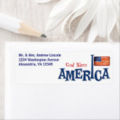 Amerikanische Flaggen Gott segne Amerika Adressens (Insitu)