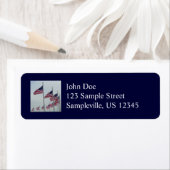 Amerikanische Flaggen im Washington Monument (Insitu)