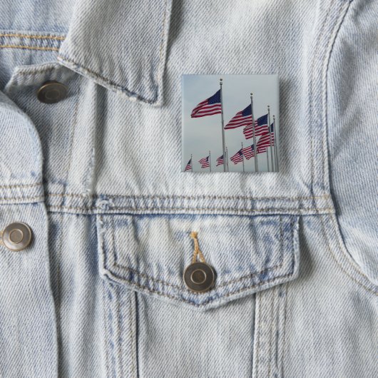 Amerikanische Flaggen im Washington Monument Button (Beispiel)