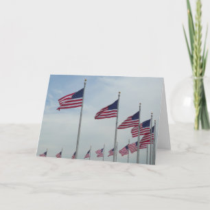 Amerikanische Flaggen im Washington Monument Karte