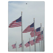 Amerikanische Flaggen im Washington Monument Klemmbrett (Rückseite)