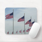 Amerikanische Flaggen im Washington Monument Mousepad (Mit Mouse)