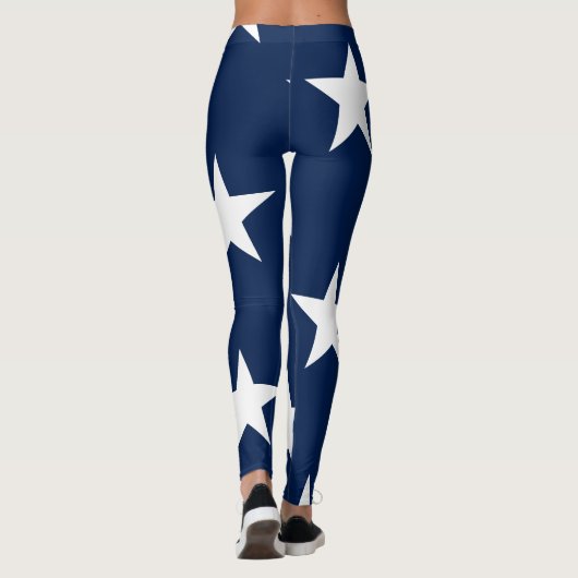 Amerikanische Flaggen Jumbo-große Sterne Leggings (Rückseite)