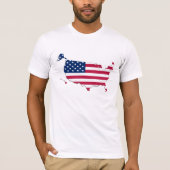 Amerikanische Flaggen-Karten-T - Shirt (Vorderseite)