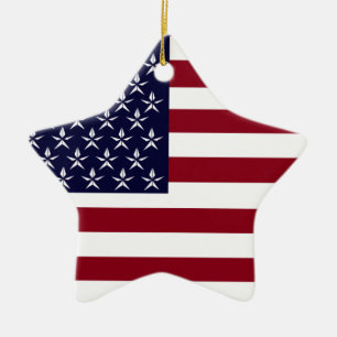 AMERIKANISCHE FLAGGEN-KERAMIK-VERZIERUNG KERAMIKORNAMENT