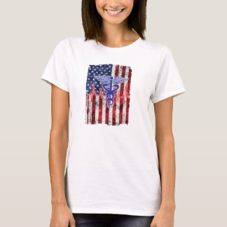 Amerikanische Flaggen-Krankenschwester-T - Shirt