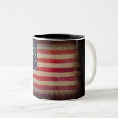 Amerikanische Flaggen-kundenspezifische Tasse (VorderseiteRechts)