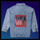 Amerikanische Flaggen Land der Freien Weil Brave B Jeansjacke