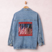 Amerikanische Flaggen Land der Freien Weil Brave B Jeansjacke (Hangar)