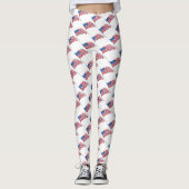Amerikanische Flaggen Leggings (Vorderseite)