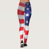 Amerikanische Flaggen-Leggings rot weiß und blau Leggings (Rückseite)
