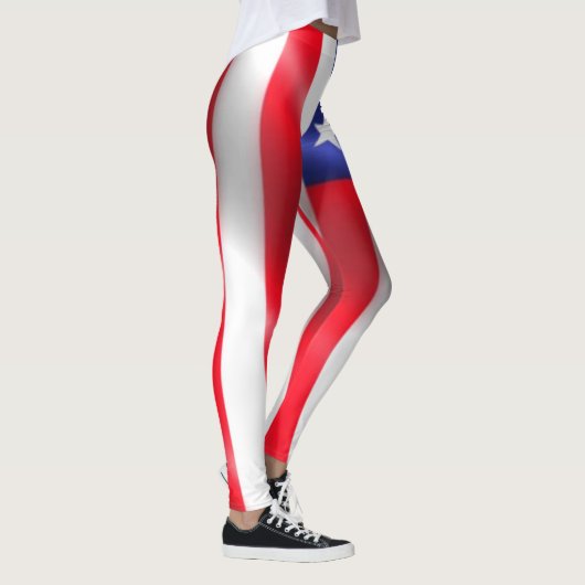 Amerikanische Flaggen-Leggings rot weiß und blau Leggings (Rechts)