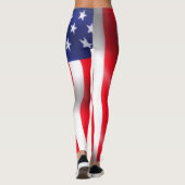Amerikanische Flaggen-Leggings rot weiß und blau Leggings (Rückseite)