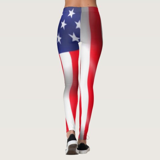 Amerikanische Flaggen-Leggings rot weiß und blau Leggings (Rückseite)