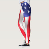 Amerikanische Flaggen-Leggings rot weiß und blau Leggings (Links)