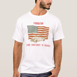 Amerikanische Flaggen-LKW-T-Shirt T-Shirt