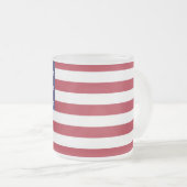 Amerikanische Flaggen-mattierte GlasTasse Mattglastasse (VorderseiteRechts)
