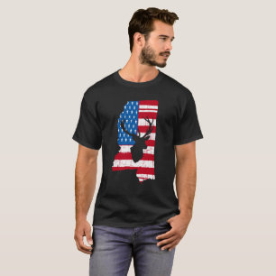 Amerikanische Flaggen-Mississippi-Rotwild-Jagd-T - T-Shirt