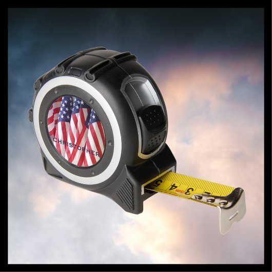 Amerikanische Flaggen, Patriotik, Namensgeschenkwe Maßband