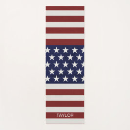 Amerikanische Flaggen-patriotischer individueller Yogamatte