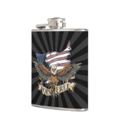 Amerikanische Flaggen-patriotisches kahler Flachmann (Links)