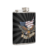 Amerikanische Flaggen-patriotisches kahler Flachmann (Rechts)