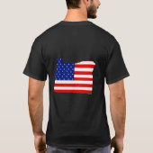 Amerikanische Flaggen-patriotisches Shirt Oregons (Rückseite)