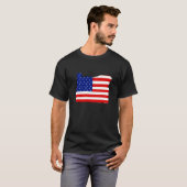 Amerikanische Flaggen-patriotisches Shirt Oregons (Vorne ganz)