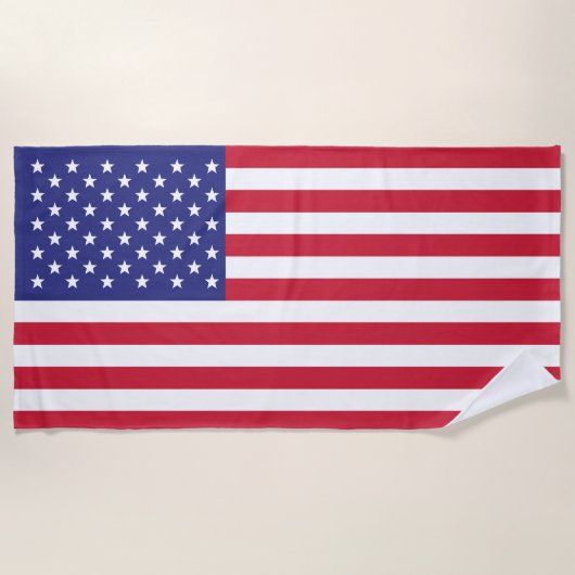 Amerikanische Flaggen-patriotisches US Flagge Strandtuch (Vorderseite)