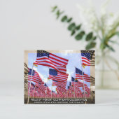 Amerikanische Flaggen Postkarte (Stehend Vorderseite)