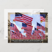 Amerikanische Flaggen Postkarte (Vorne/Hinten)