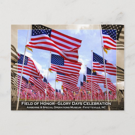 Amerikanische Flaggen Postkarte (Vorderseite)