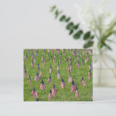 Amerikanische Flaggen Postkarte (Stehend Vorderseite)