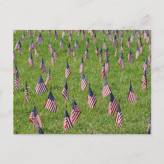 Amerikanische Flaggen Postkarte (Vorderseite)