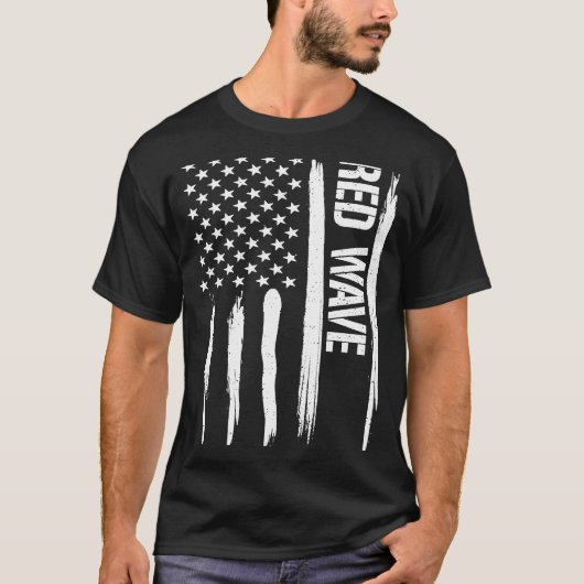 Amerikanische Flaggen-Redewendungen der konservati T-Shirt (Vorderseite)