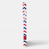 Amerikanische Flaggen - rote und blaue Streifen iPhone Hülle (Linke Seite)